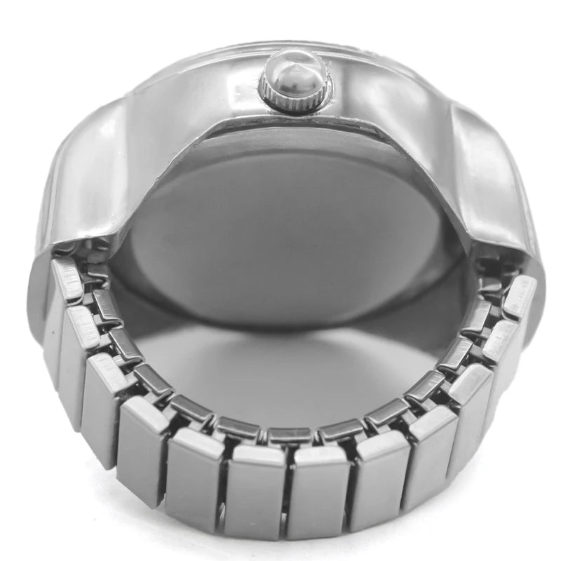 New Hot Sales Creative Roman Literal Ring Watches With Alloy Cases, Finger Round Dials For Couples And Men