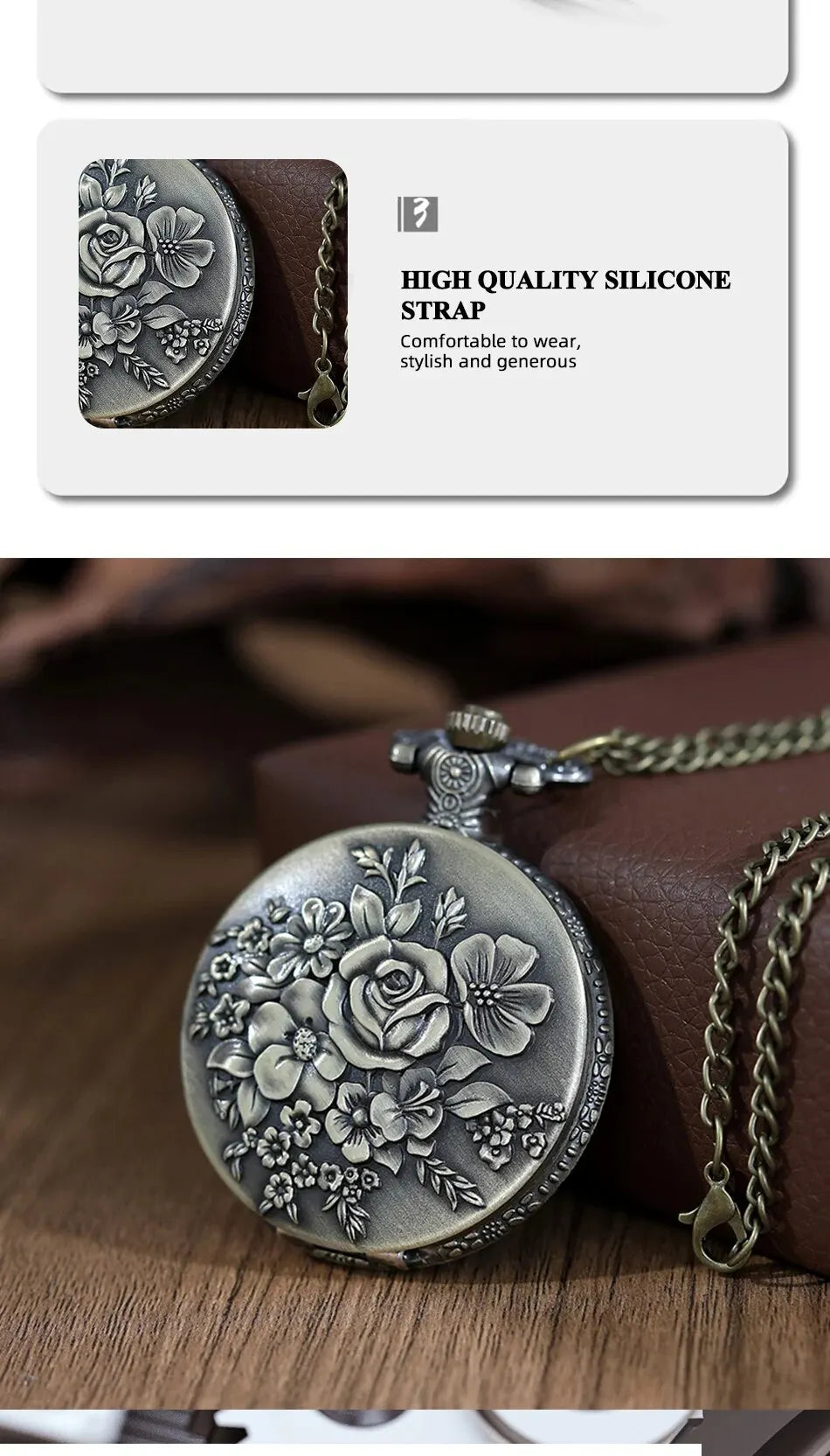 Roman Numerals Quartz Pocket Watch Men Women Hollow Case Carve Designs Necklace Best Gifts for Men Women