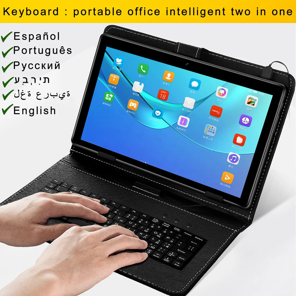 Original BDF Tablet Pc 10.1 Inch 8GB RAM 256GB ROM Android 12 Octa Core 3G 4G LTE Internet WiFi Internet BT Global Version
