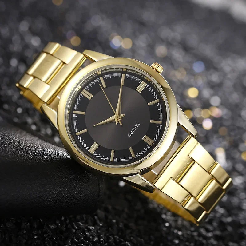 Classic Simple Men's Business Quartz Watch Stainless Steel Round Dial Casual Classic Women Men Business Quartz Watches Stainless