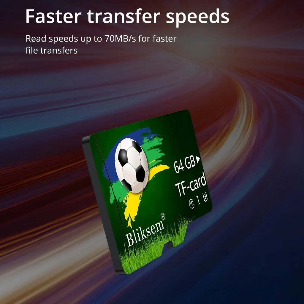 Bliksem Mini TF Card 64GB A1 Memory Card for Surveillance Equipment Cell Phone Computer High Speed TF Card 64G U3