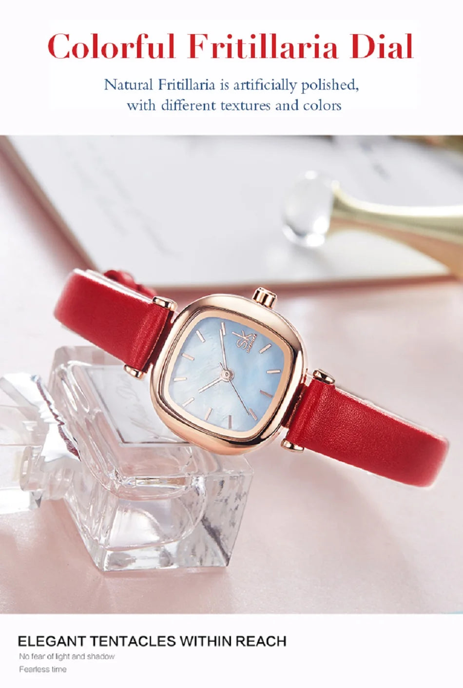 Shengke Fashion Women's Watches Original Design Square Ladies Quartz Wristwatches Elegant Woman's Best Gifts Clock for Female