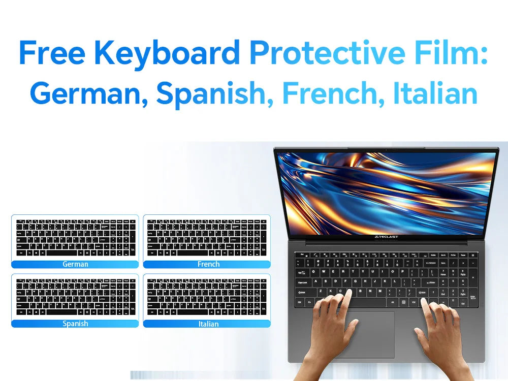 TeclastF17PlusLaptop 17.316GBRAM512GB SSDIntel N95 Windows11ProNotebook180°FlipLaptopsComputerBacklitKeyboardminiHDMIUSB3.2x3