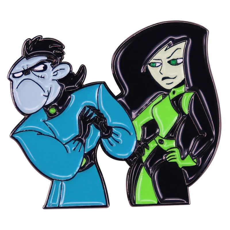 Kim Possible Enamel Pins The Nightmare Before Christmas Sally Metal Brooch Cartoon Badge Jewellery Backpack Accessory Gifts