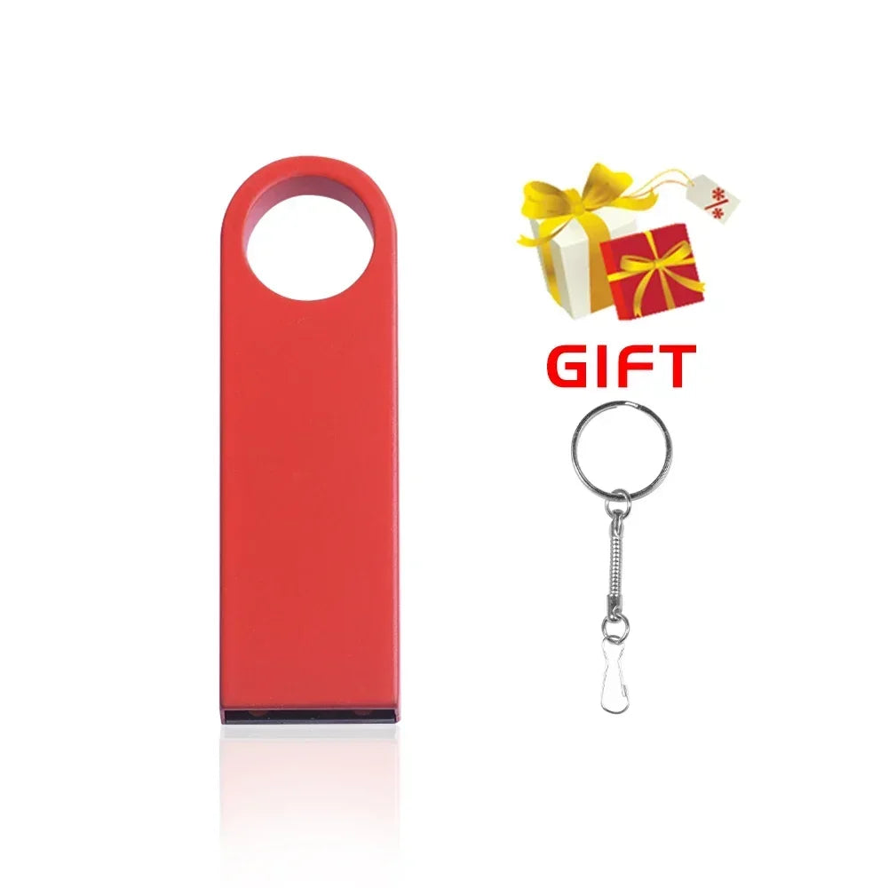 Free Custom Logo USB Flash Drive 64GB Red Blue Pen Drive32GB Green Purple Pendrive 16GB Cle USB Stick Yellow Pink Memory Stick