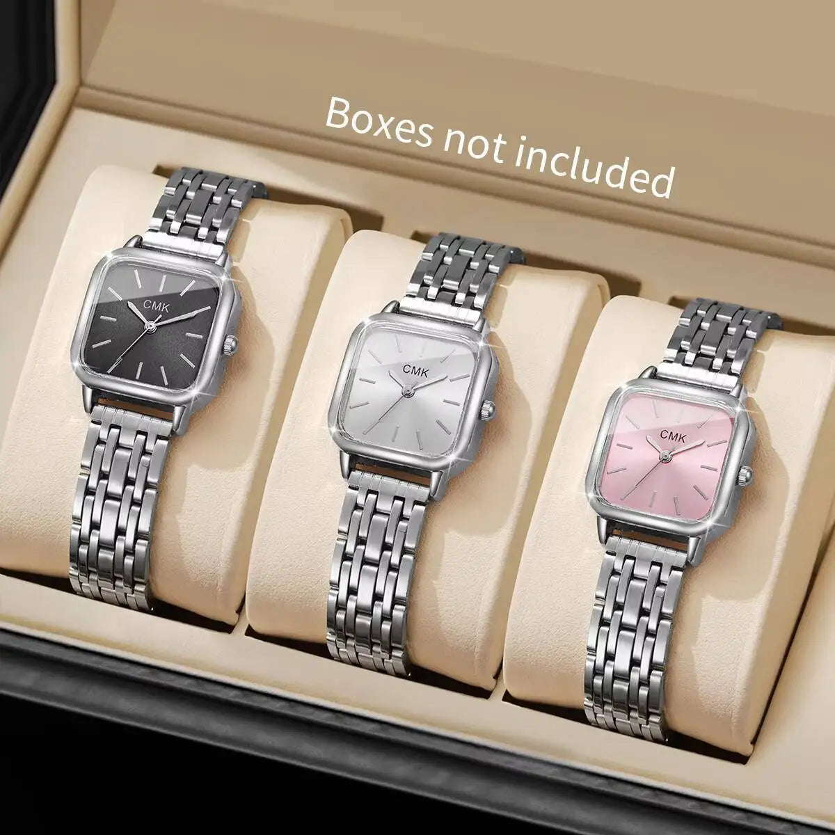 1/2/3/4/6PCS Fashion Women Watches Simple Square Dial Ladies Quartz Wristwatch Reloj Mujer（Without Box）