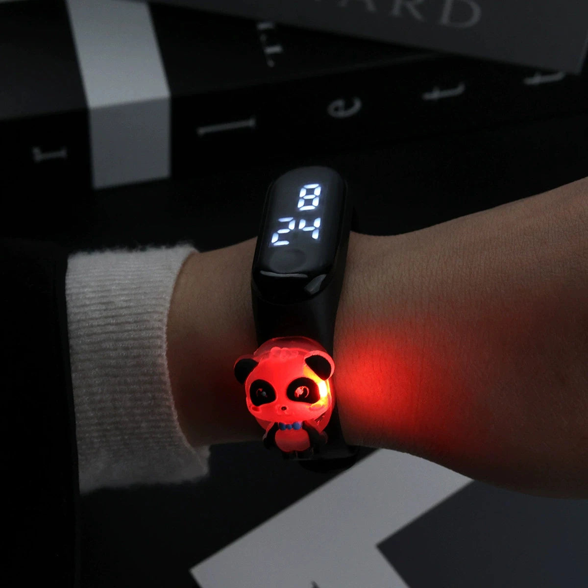 New Light Sanrio Hello Kitty Children Watches For Girls Electronic Bracelet Sports Touch LED panda Doll Kids Watch Waterproof