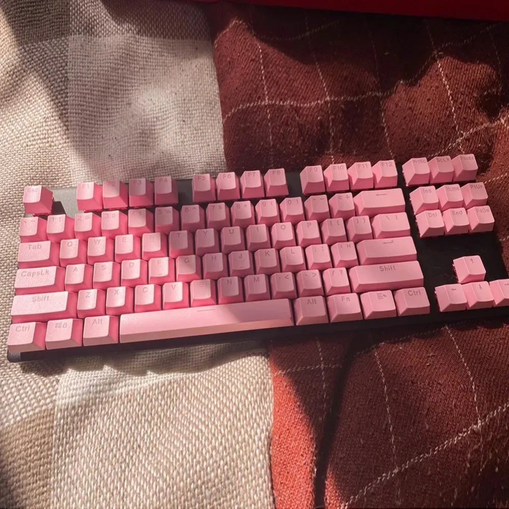 104pcs Universal Mechanical Keyboard Keycaps Ergonomic Blank Keycaps For Cherry MX Mechanical Keyboard Replacement Backlit Key