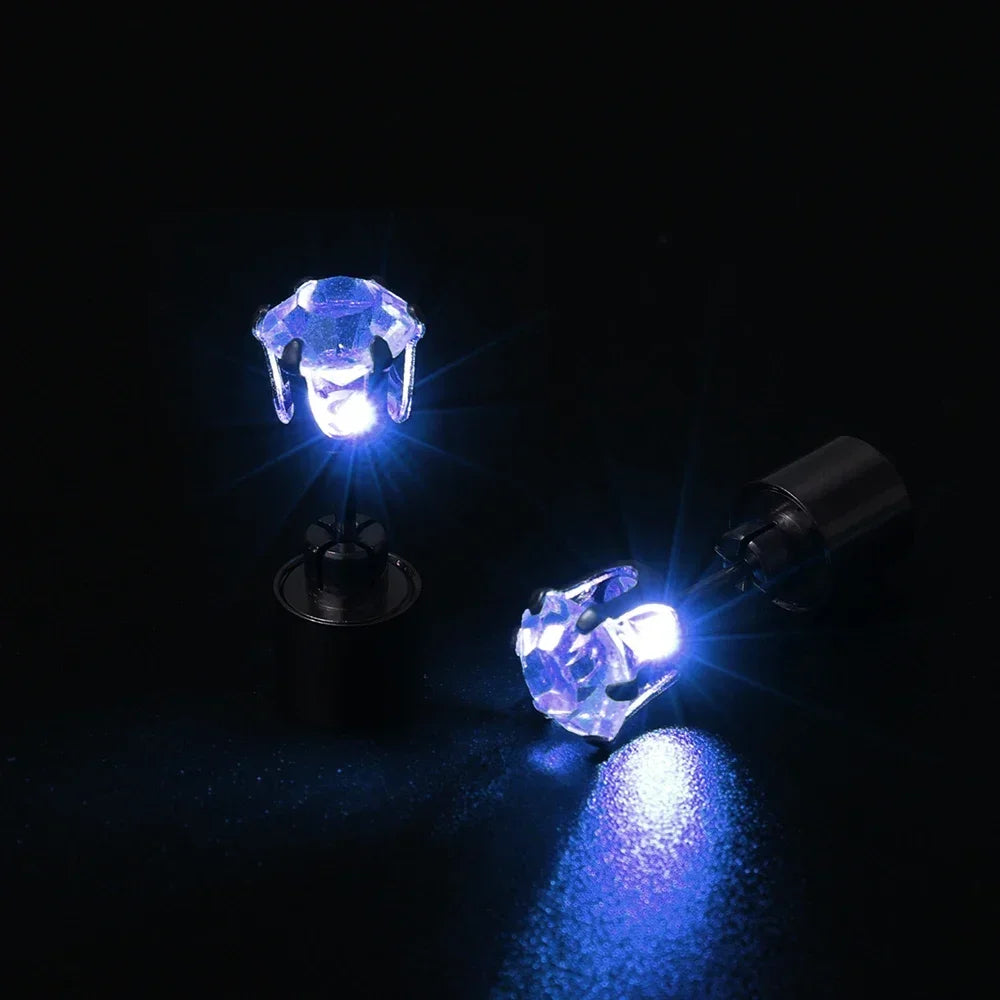 1/2PCS Light Up LED Bling Ear Stud Earrings for Women Color Light Up Earring Studs Light Up Earrings for Rave Party Accessories