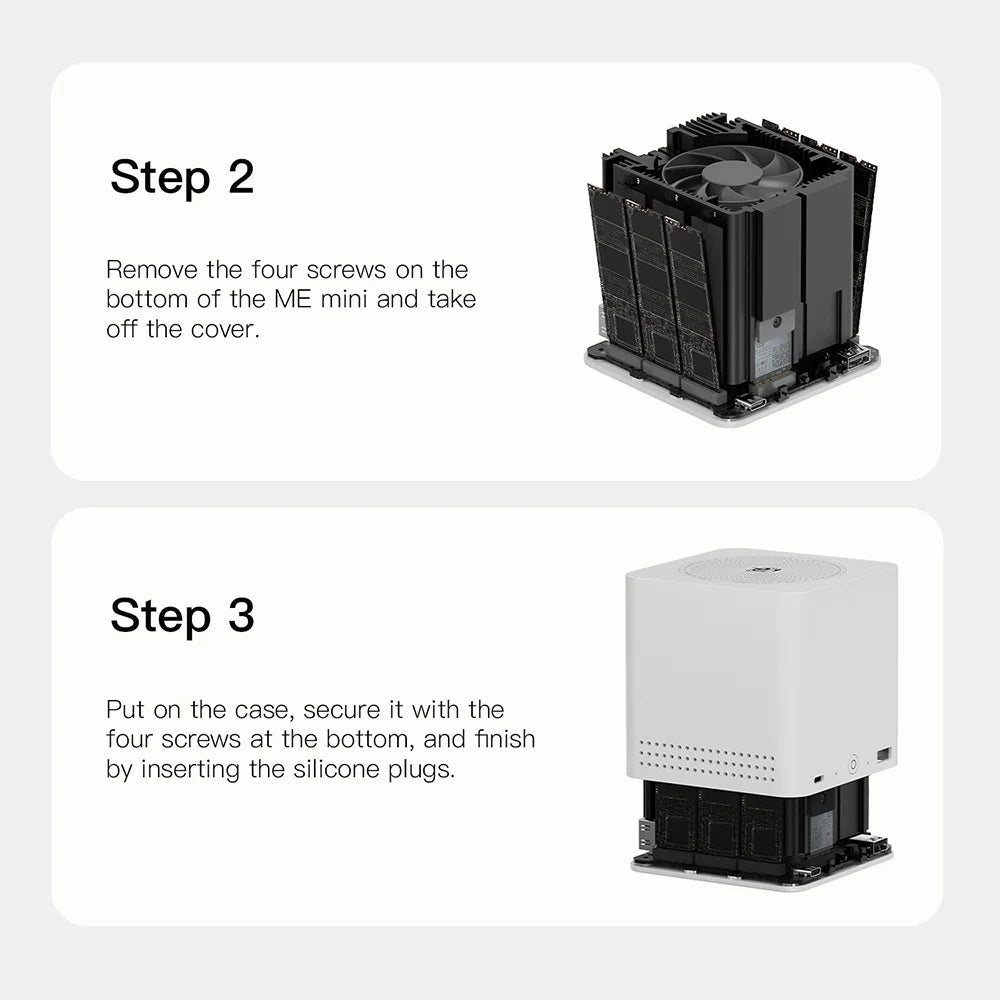 Home Network Storage MINI Host Beelink ME Mini NAS Intel Twin Lake N150 LPDDR5 4800MHz 12GB RAM 2T SSD WiFi6 4K Dual 2.5 Lan