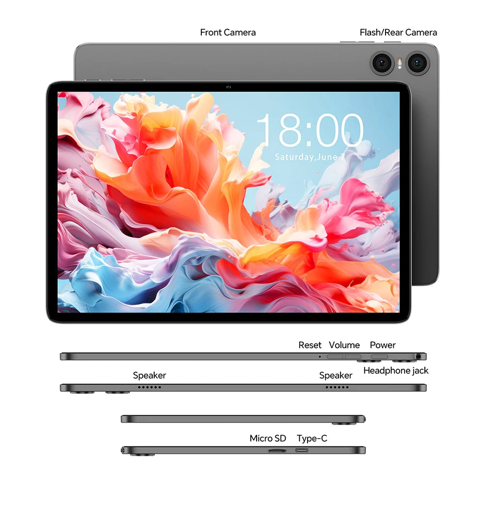 Teclast P30T 2024 Tablet(allwinner A523 8-core 1.8GHz/10GB(4GB+6GB)RAM/128GB ROM/10.1 inch 1280X800iPS TDDI/WIFI/BT5.0/6000mAh/T