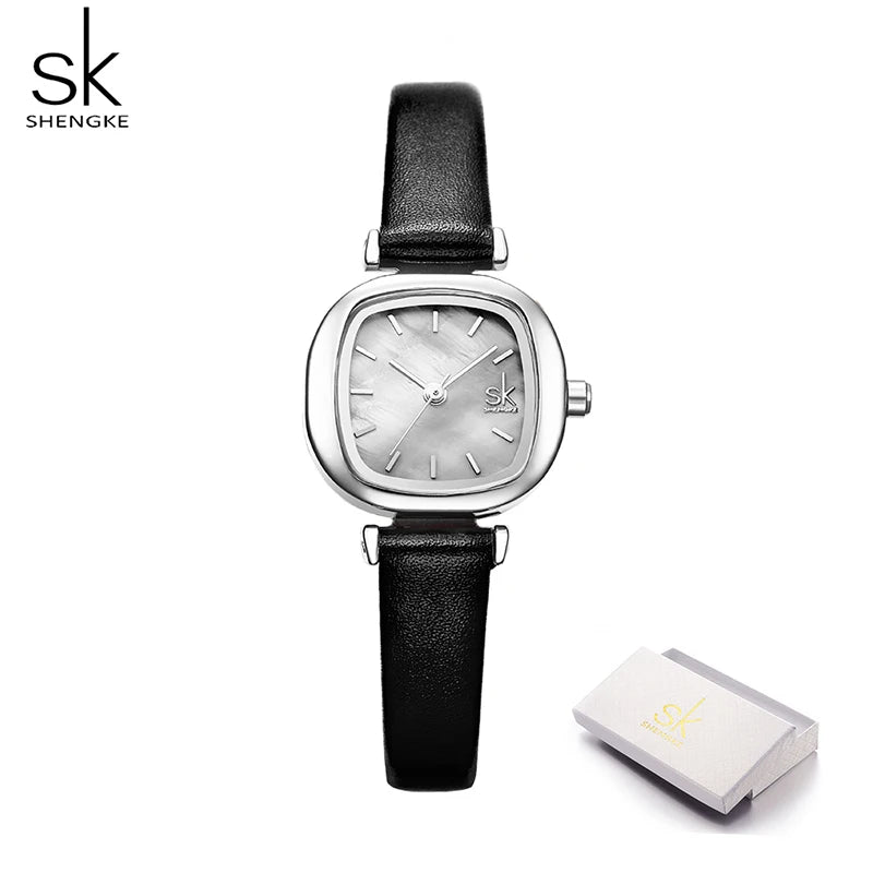 Shengke Fashion Women's Watches Original Design Square Ladies Quartz Wristwatches Elegant Woman's Best Gifts Clock for Female