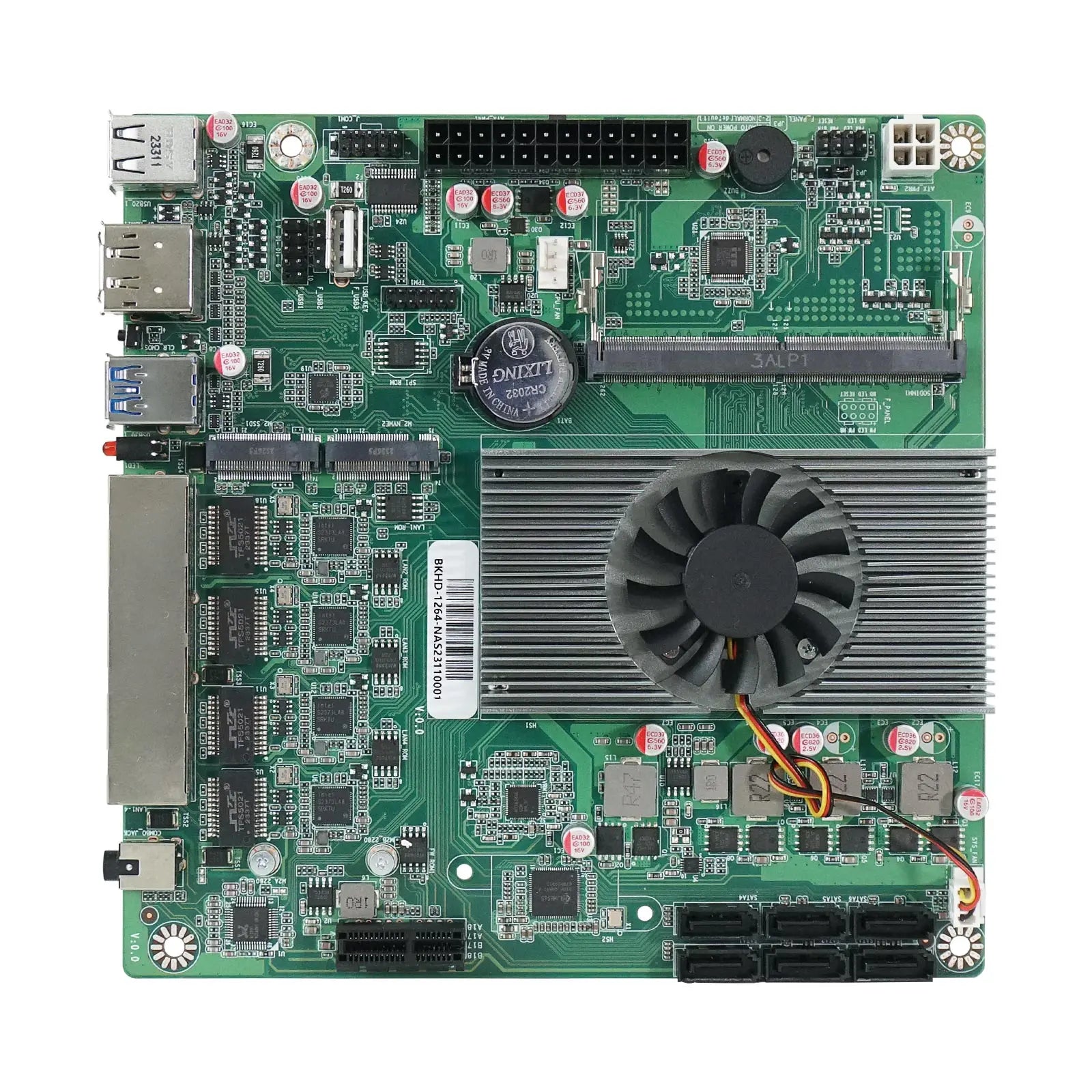 Topton NAS Motherboard Intel N150 N100 6-Bay 6*SATA3.0 2*M.2 NVMe 4*2.5G Nics 1*PCIE X1 1*DDR5 Low Power Firewall ITX Mainboard