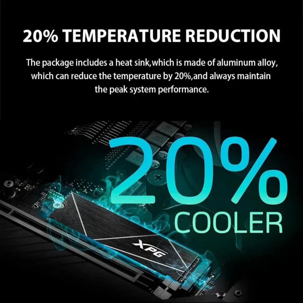 ADATA XPG GAMMIX S70 Blade 1TB/2TB/4TB PCIe4.0 Nvme1.4 Internal Gaming SSD Gen4x4 M.2 2280 For Desktop Hard Disk PC PS5 ssd