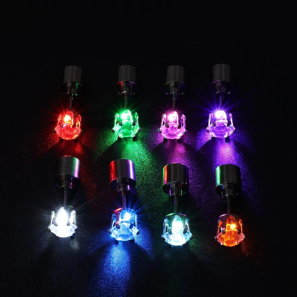 1/2PCS Light Up LED Bling Ear Stud Earrings for Women Color Light Up Earring Studs Light Up Earrings for Rave Party Accessories