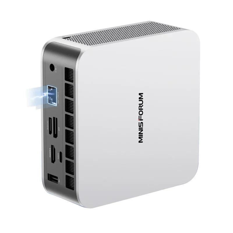 MINISFORUM AI 9 HX 370/R7 255 Mini PC Desktop Computer AMD Radeon 890M Graphics, Copilot Support AI PC Oculink 8K Quad Display