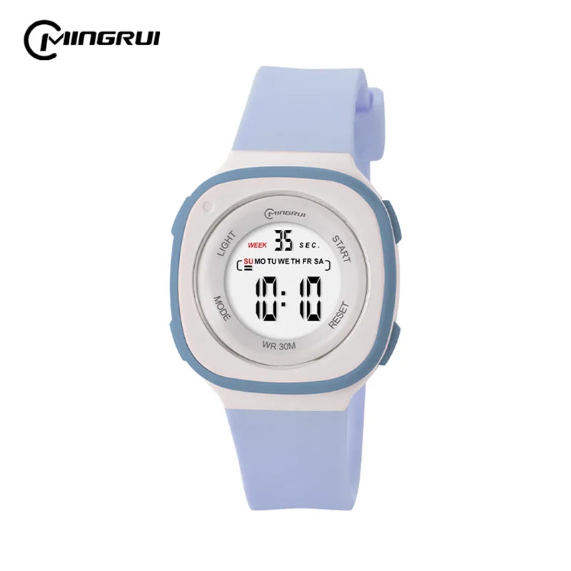 Children Watches Waterproof Purple Digital Kids Watch For Boys Girls Fashion Student Electronic Wristwatch Alarm Clocks