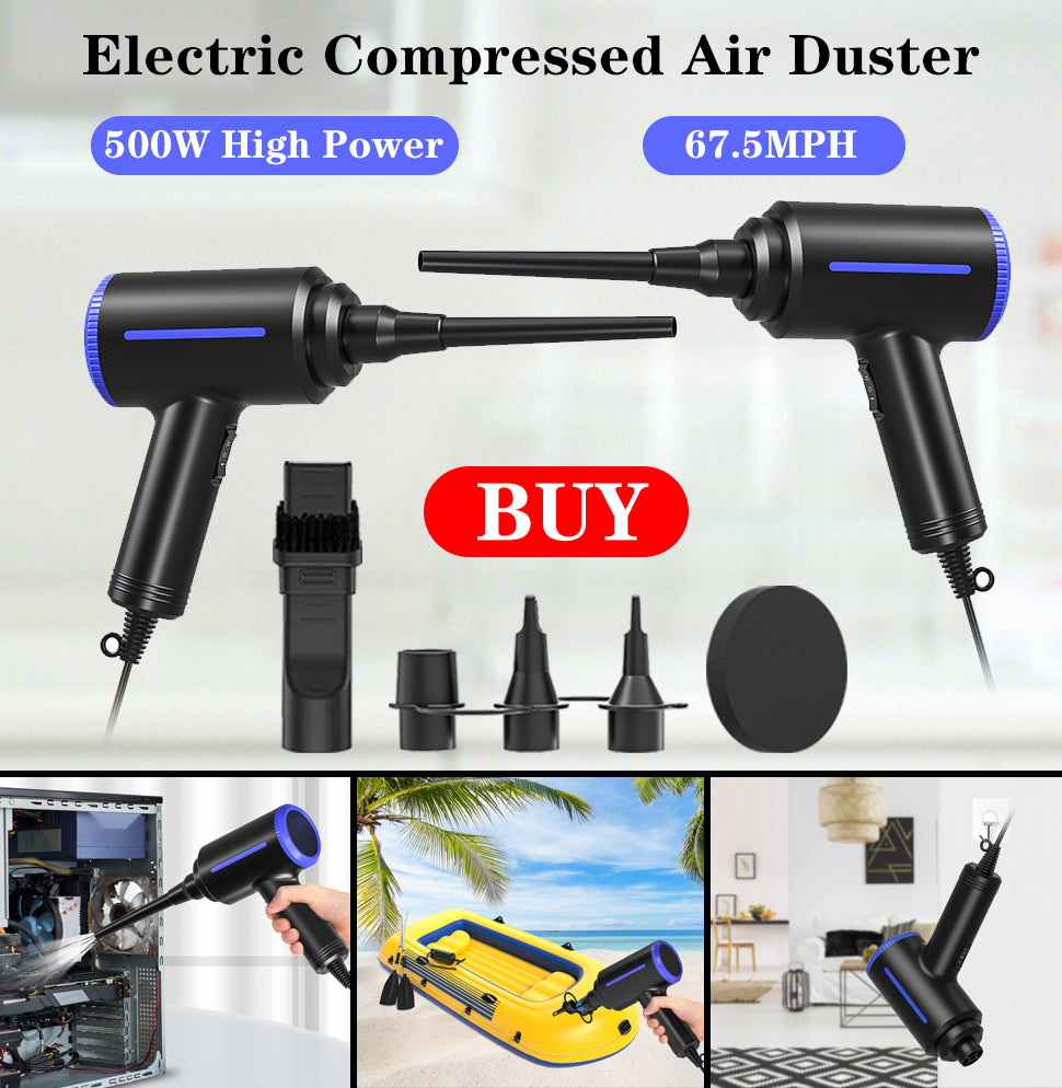 Icanzuo Cordless Air Duster Electric Air Blower Computer Keyboard Cleaning,Rechargeable Handheld Computer Duster Cleaner