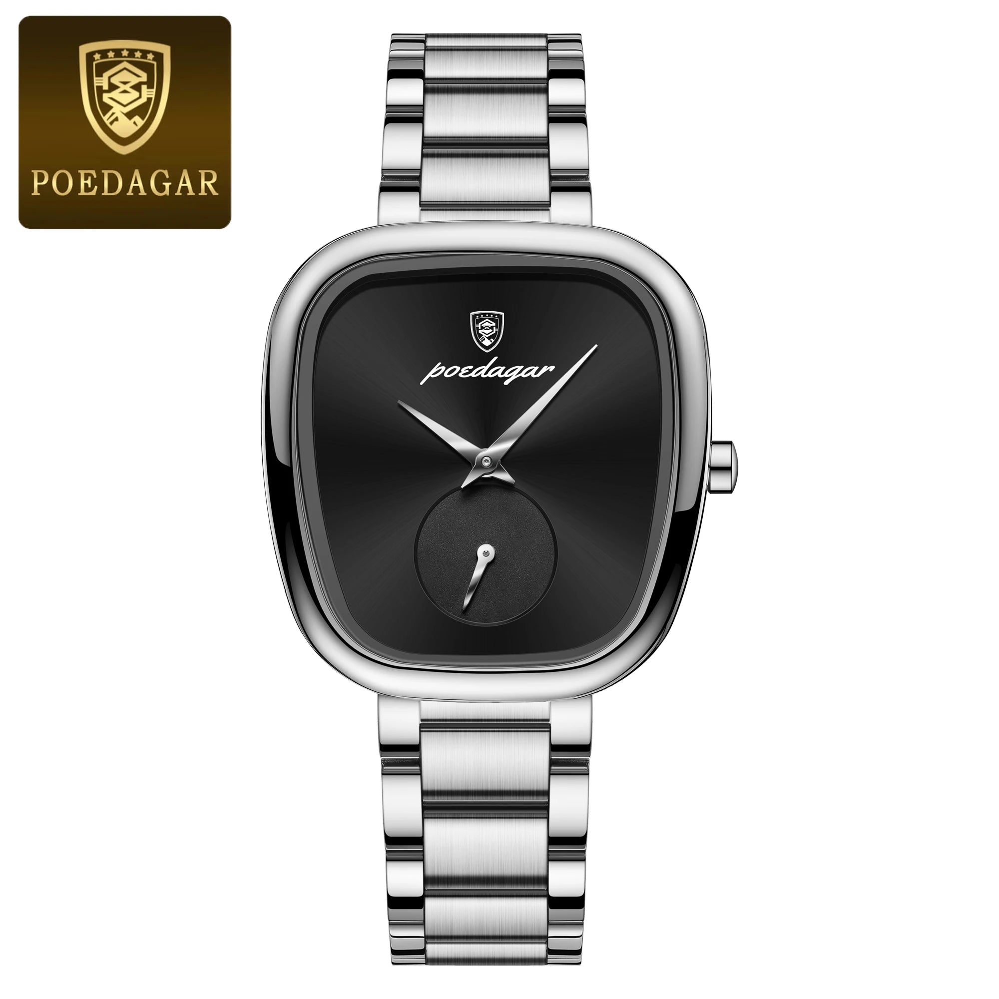 POEDAGAR Unique Elegant Ladies Watch Stainless Steel Waterproof Quartz Watches For Women High Quality Woman’s Stylish Wristwatch