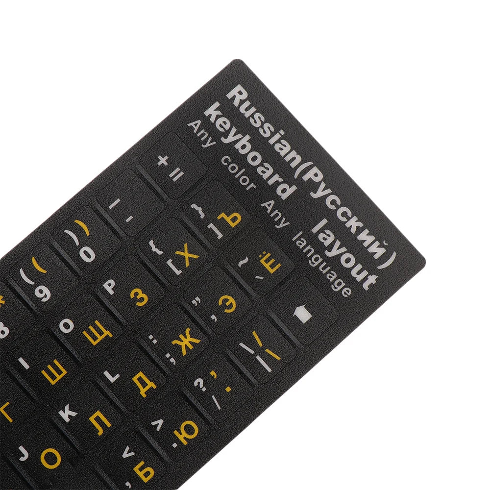 Russian Letters Keyboard Stickers Frosted PVC Waterproof Cover Sticker for Universal Notebook Computer Desktop Keyboard Laptop