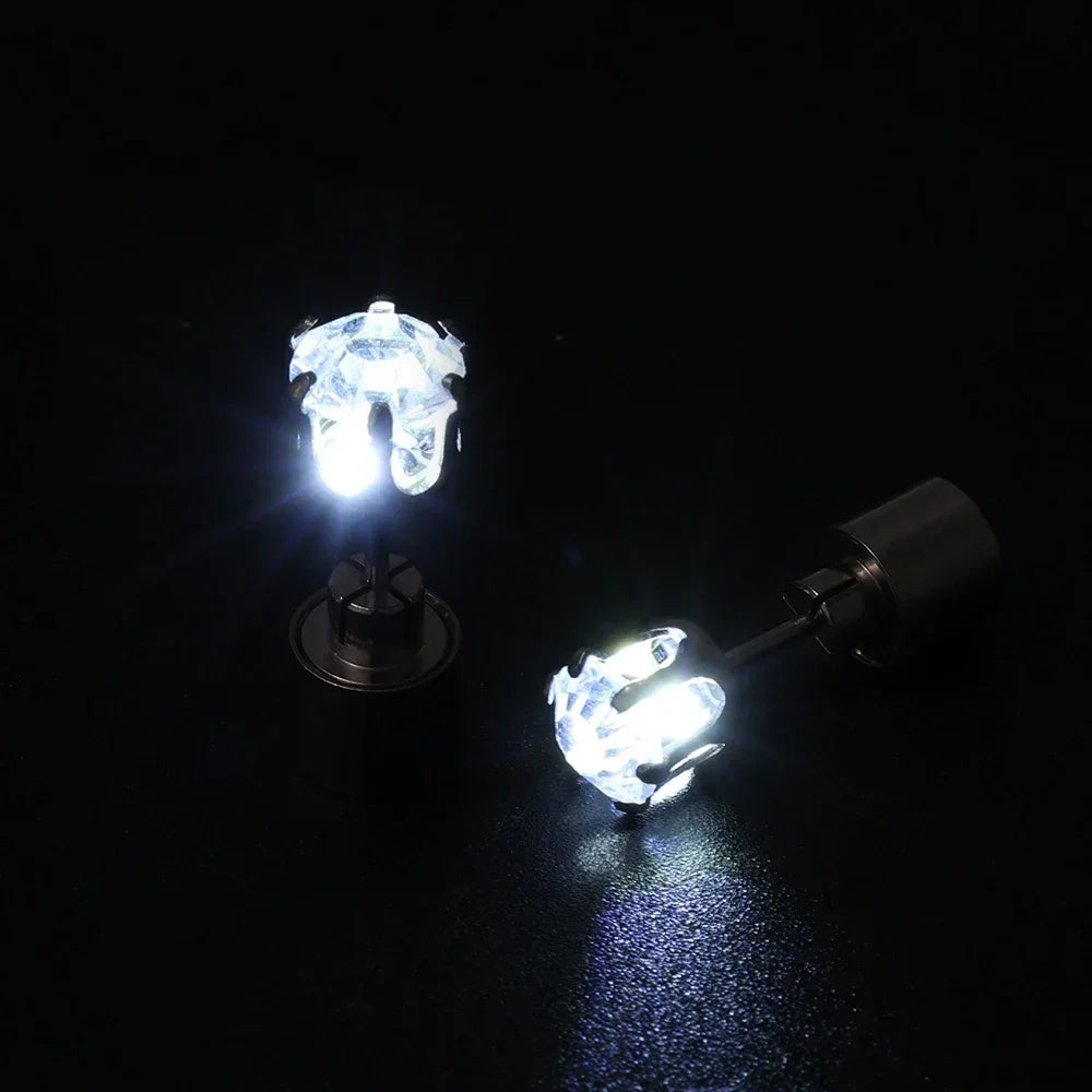1/2PCS Light Up LED Bling Ear Stud Earrings for Women Color Light Up Earring Studs Light Up Earrings for Rave Party Accessories