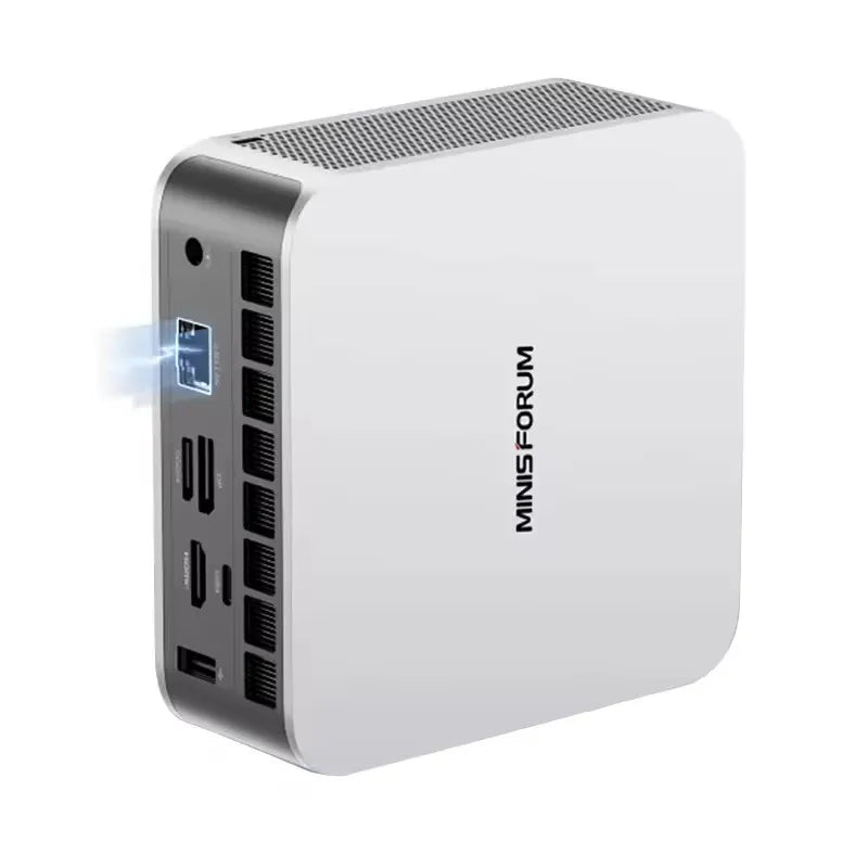 MINISFORUM AI X1 370 255 Mini Computer AMD Ryzen AI 9 HX 370 R7 255 OCuLink 2*USB4 Built-in Dual Speaker Gaming Desktop PC WiFi7