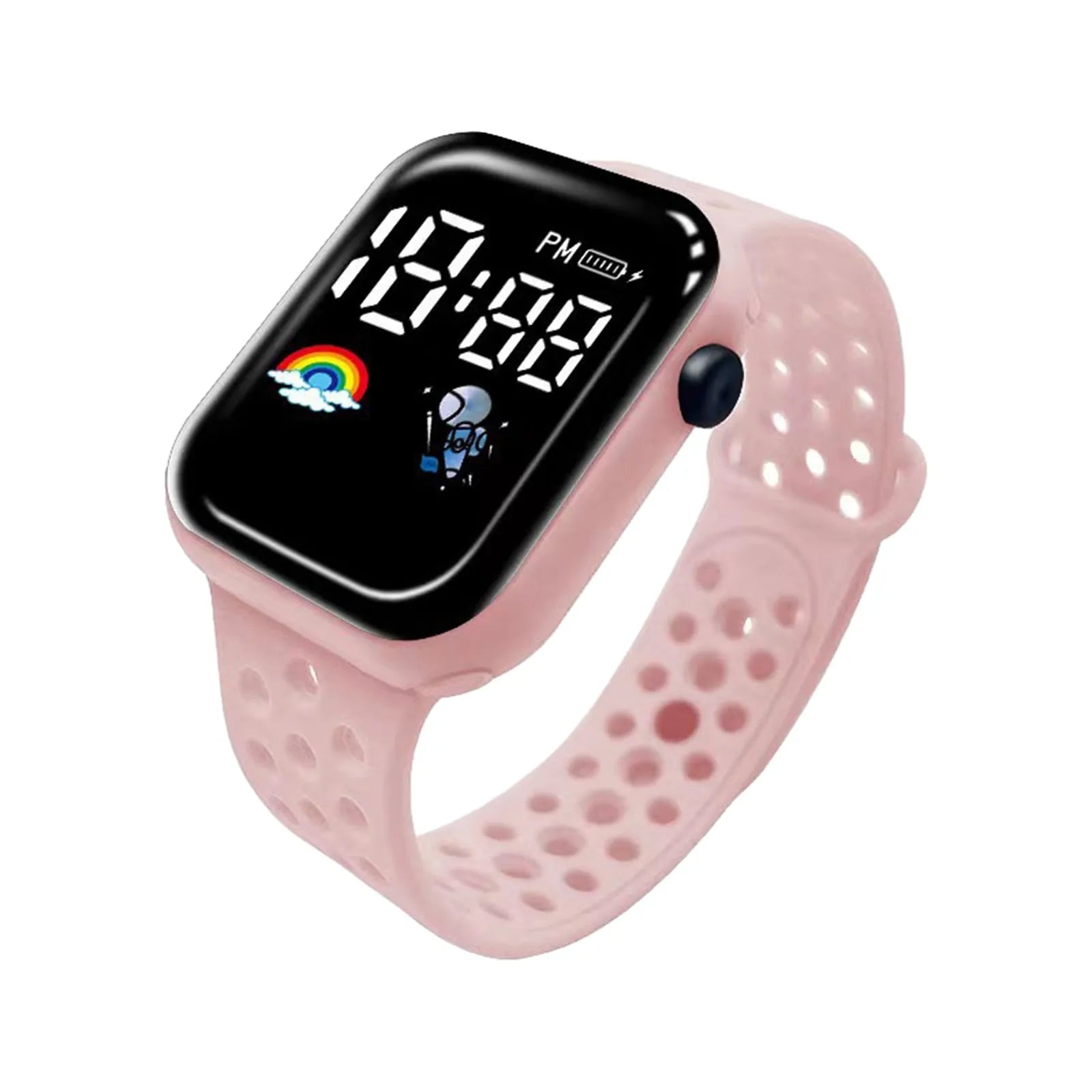 Children'S Led Digital Watch Digital Silicone Strap Cartoon Waterproof Luminous Sports Football Children'S Electronic Watch