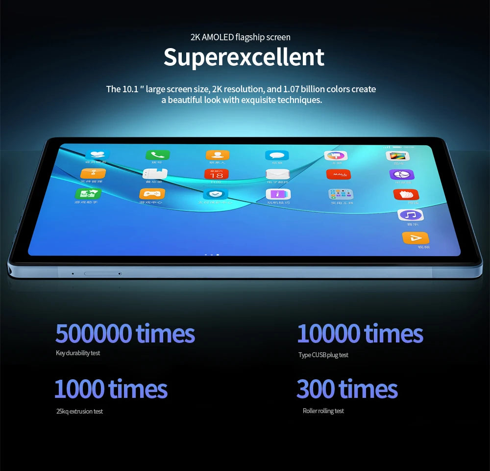 Original BDF Tablet Pc 10.1 Inch 8GB RAM 256GB ROM Android 12 Octa Core 3G 4G LTE Internet WiFi Internet BT Global Version