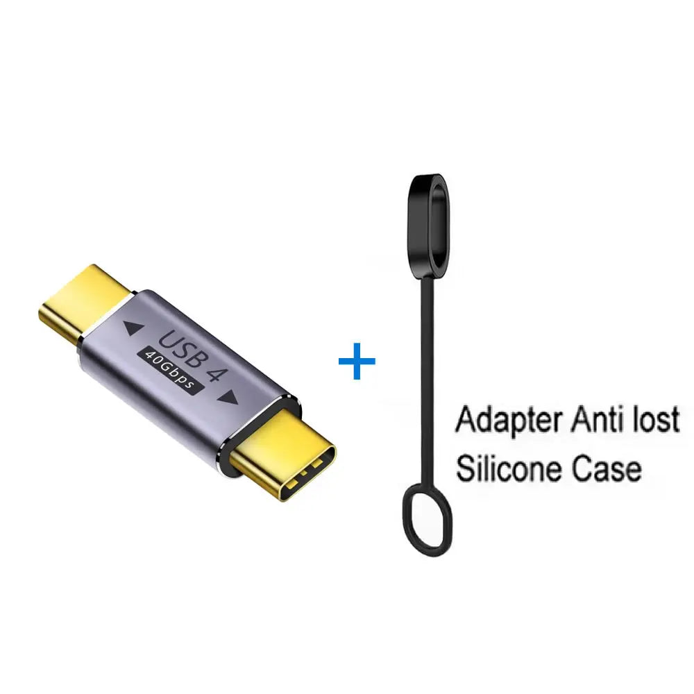 USB C Male to Male Adapter with PD 100W 40Gbps 8K 60hz Video Compatible for Thunderbolt 4/3, MacBook Pro/Air,iPad, USB-C HUB