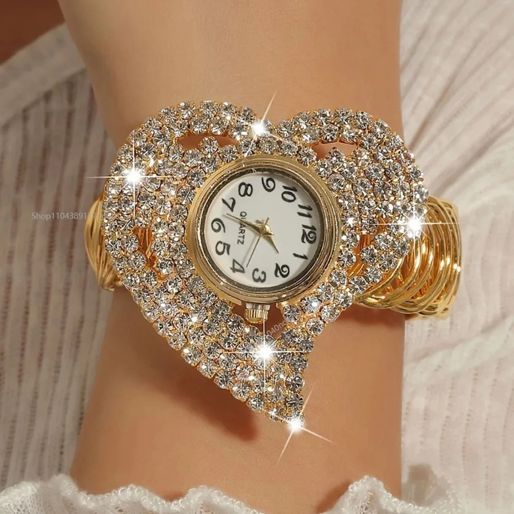 Women Watches Gold Watch Ladies Wrist Watches Luxury Brand Rhinestone Womens Bracelet Watches Female Relogio 시계