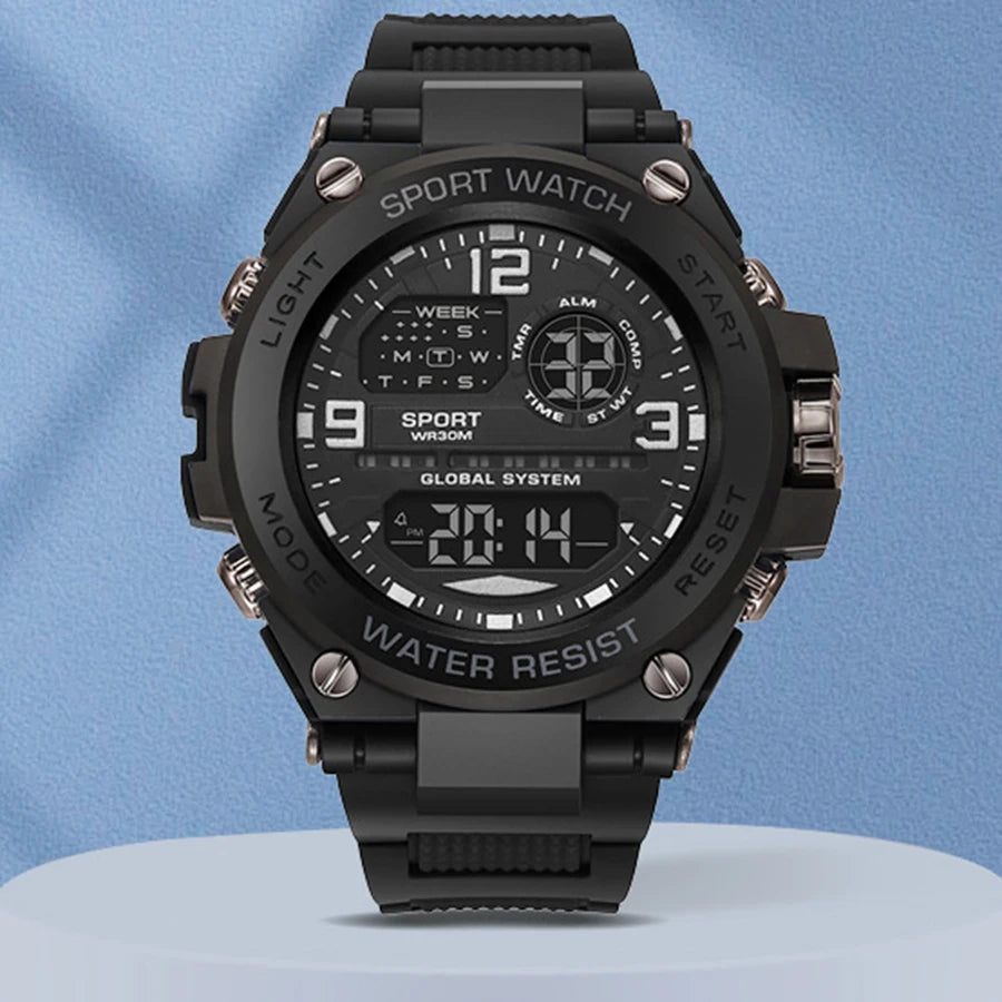 Multifunction Men's Sports Watch Waterproof Luminous Alarm Clock Outdoor Fitness Digital Watch Electronic Wristwatch for Man Kid