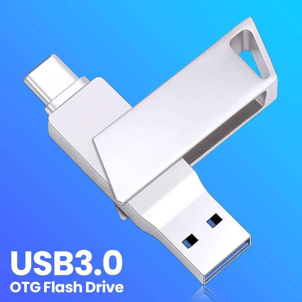 USB 3.0 TYPE-C High Speed USB Flash Drive 256GB USB-C for Android Phone Pen Drive 128GB Rotatable Pendrive Creative Gift 64GB