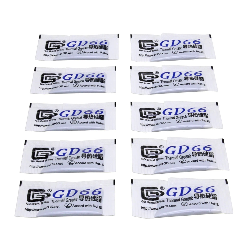 10pcs/lot 0.5g Thermal Grease Conductive Compound Paste Silicone For Chip Cpu Gpu Vga Ram Led IC Heatsink cooler cooling