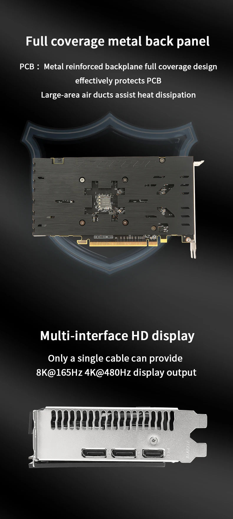 VEINEDA Video card RX5500XT 8G D6 Gaming Graphics Card with 8G/128bit/GDDR6 Memory  Frequency DirectX12 3D Feature 7nm