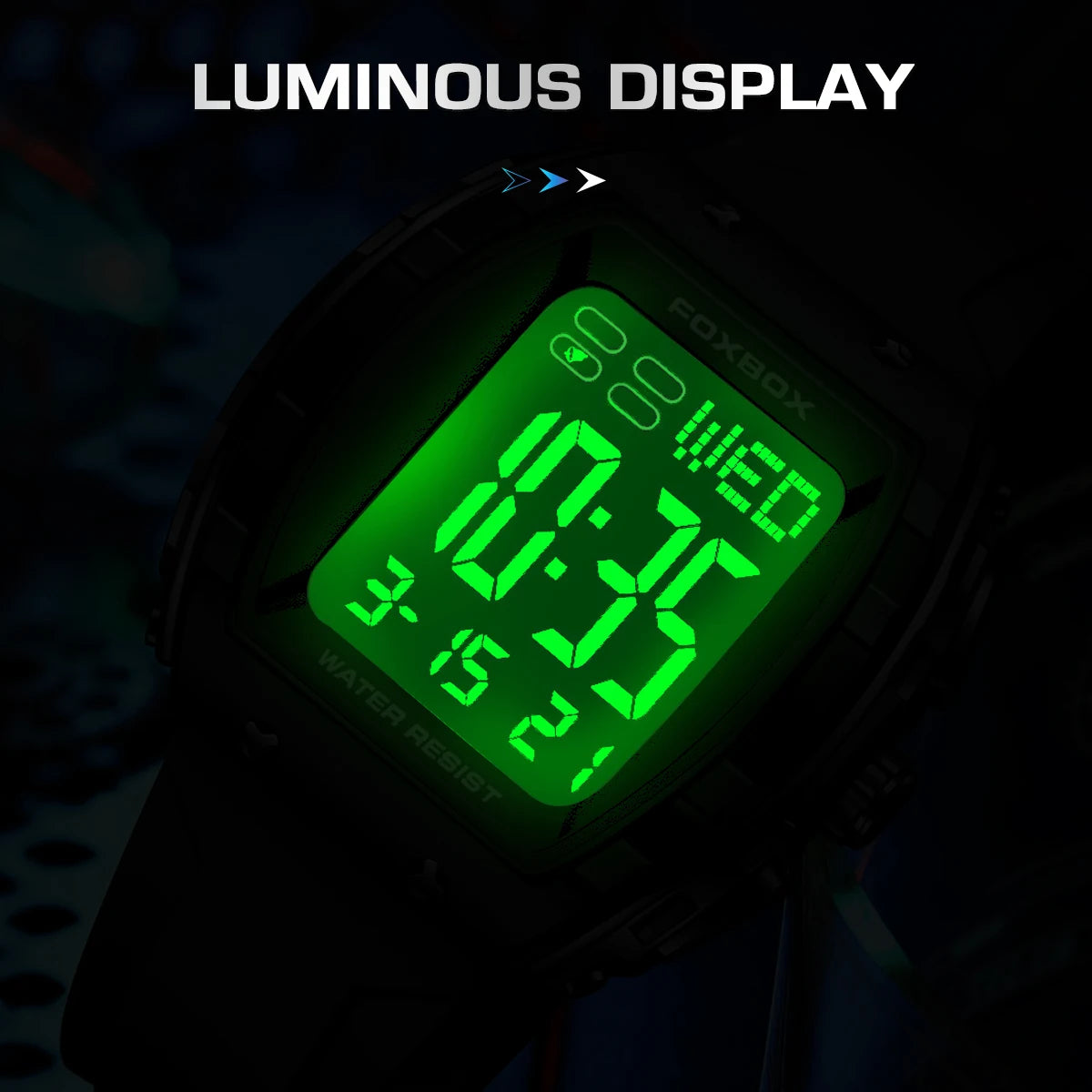 New Fashion FOXBOX Electronic Man Watch Outdoor Casual Sports Digital Clocks Waterproof Luminous Alarm Calendar Watches for Men
