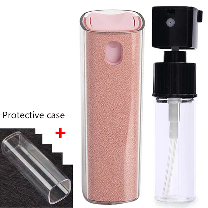 Screen Cleaner Touchscreen Mist Spray Portable Reusable Spray Bottle Microfiber Cleaner Wipe Multifunctional Phone Cleaning Tool