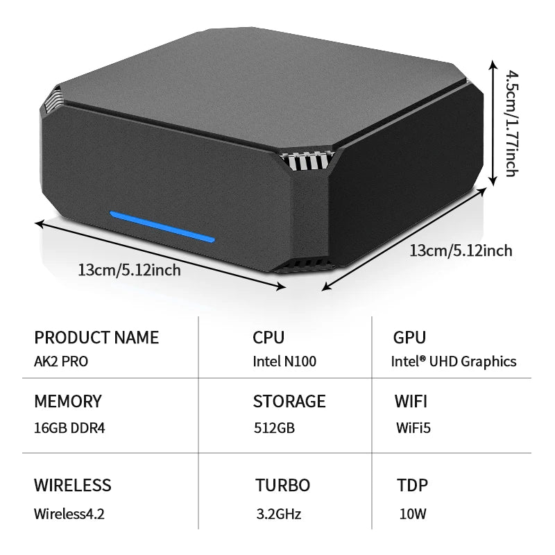 FIREBAT AK2 PLUS Mini PC Intel N150/N100 CPU Windows 11 Mini PC Gaming DDR4 16GB RAM 512GB SSD  WIFI5 BT4.2 US Warhouse Ship