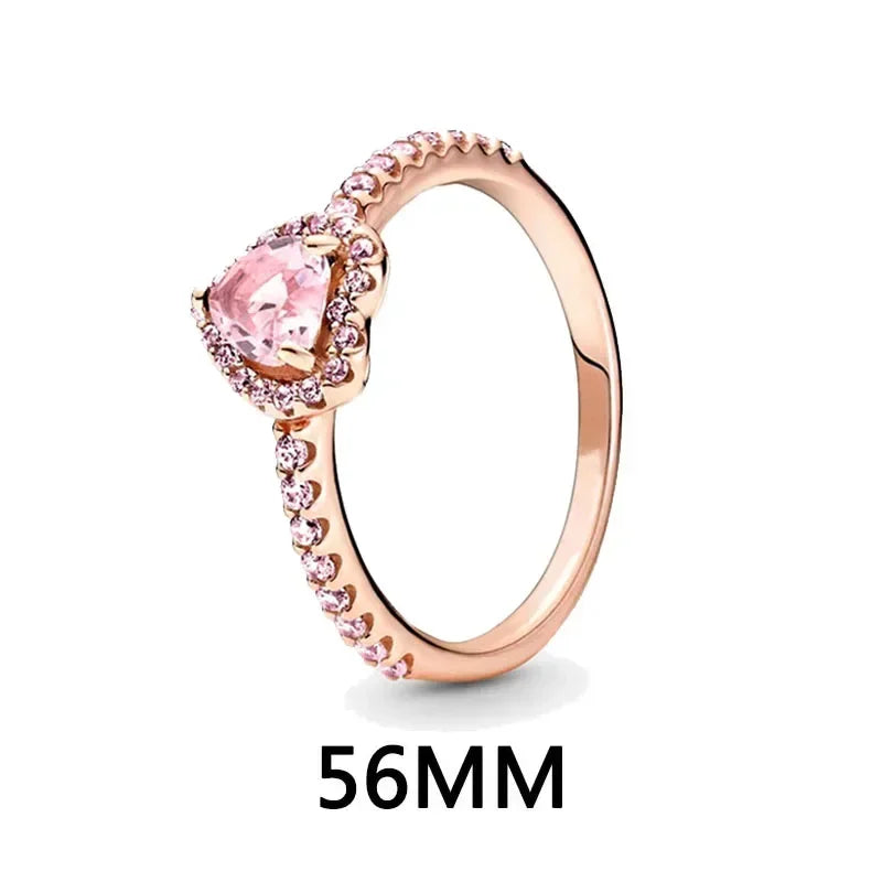 Hot selling classics heart-shaped Series 925 Sterling Silver Women's Rings Earrings Necklaces Light Luxury Charm Jewelry Gifts