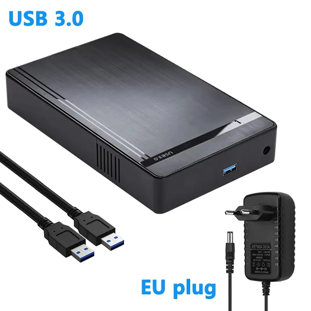 2.5/3.5 inch HDD Case USB 3.0 Hard Drive Disk Enclosure SATA to USB 3.0 Adapter External Hard Drive Box for PC Laptop Tool-less