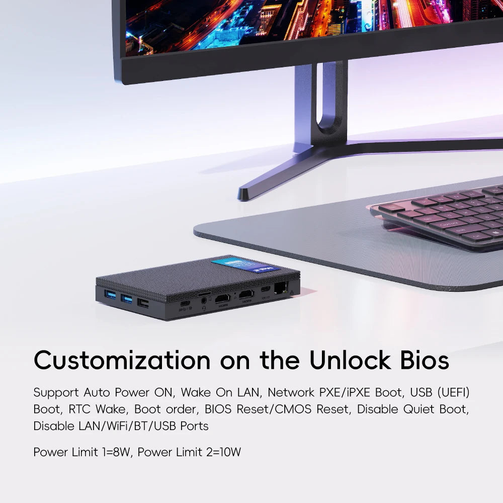 MeLE Fanless Mini PC Quieter4C N150 32GB 512GB Micro PC USB-C 2 X HDMI 4K@60 Triple Display Small Form Factor Desktop Computers