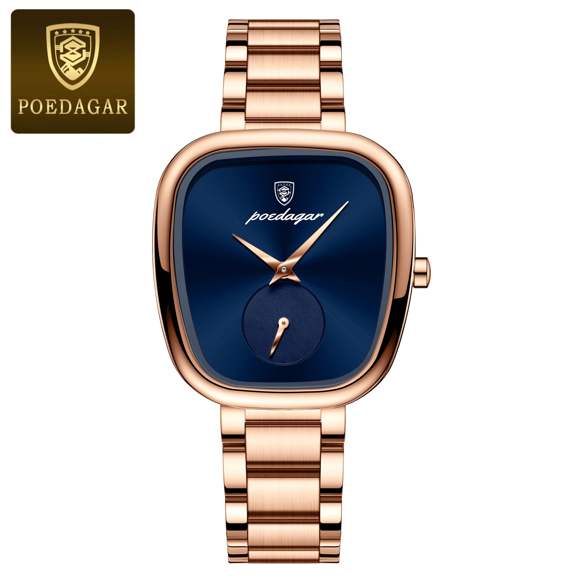 POEDAGAR Unique Elegant Ladies Watch Stainless Steel Waterproof Quartz Watches For Women High Quality Woman’s Stylish Wristwatch