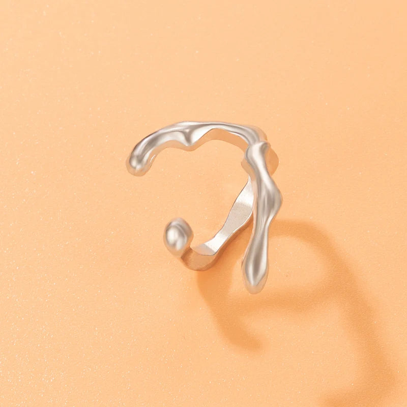 Tocona INS Big Butterfly Joint Ring Sets for Women Silver Color Geometry Alloy Metal Opening Ring Party Jewelry Anillo 22381