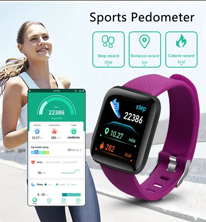 Children's Smart Watch Led Digital Clock Waterproof Smartwatch Kids Sports Heart Rate Monitor Fitness Tracker Watch Boy and Girl