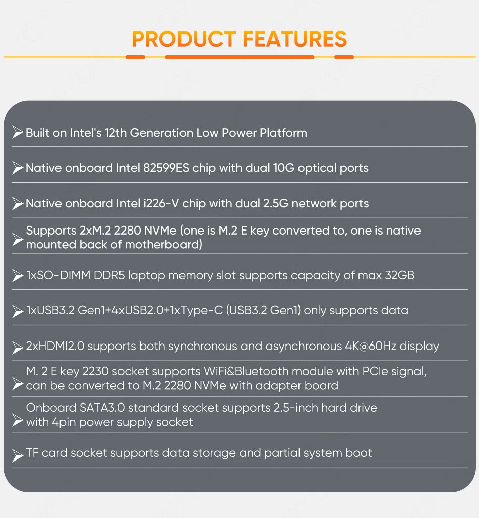 Topton Solid Firewall Router 2x10G SFP+ Intel i3 N305 N100 2xi226-V 2.5G Mini PC 2xNVMe 2xHD DDR5 pfSense Proxmox ESXi AES-NI