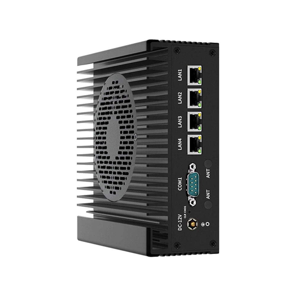 4x i226-V 2.5G Firewall Mini PC 12th Gen Intel i3 N305 N100 Soft Router DDR5 2*COM 2*HDMI Industrial Computer Efficient cooling