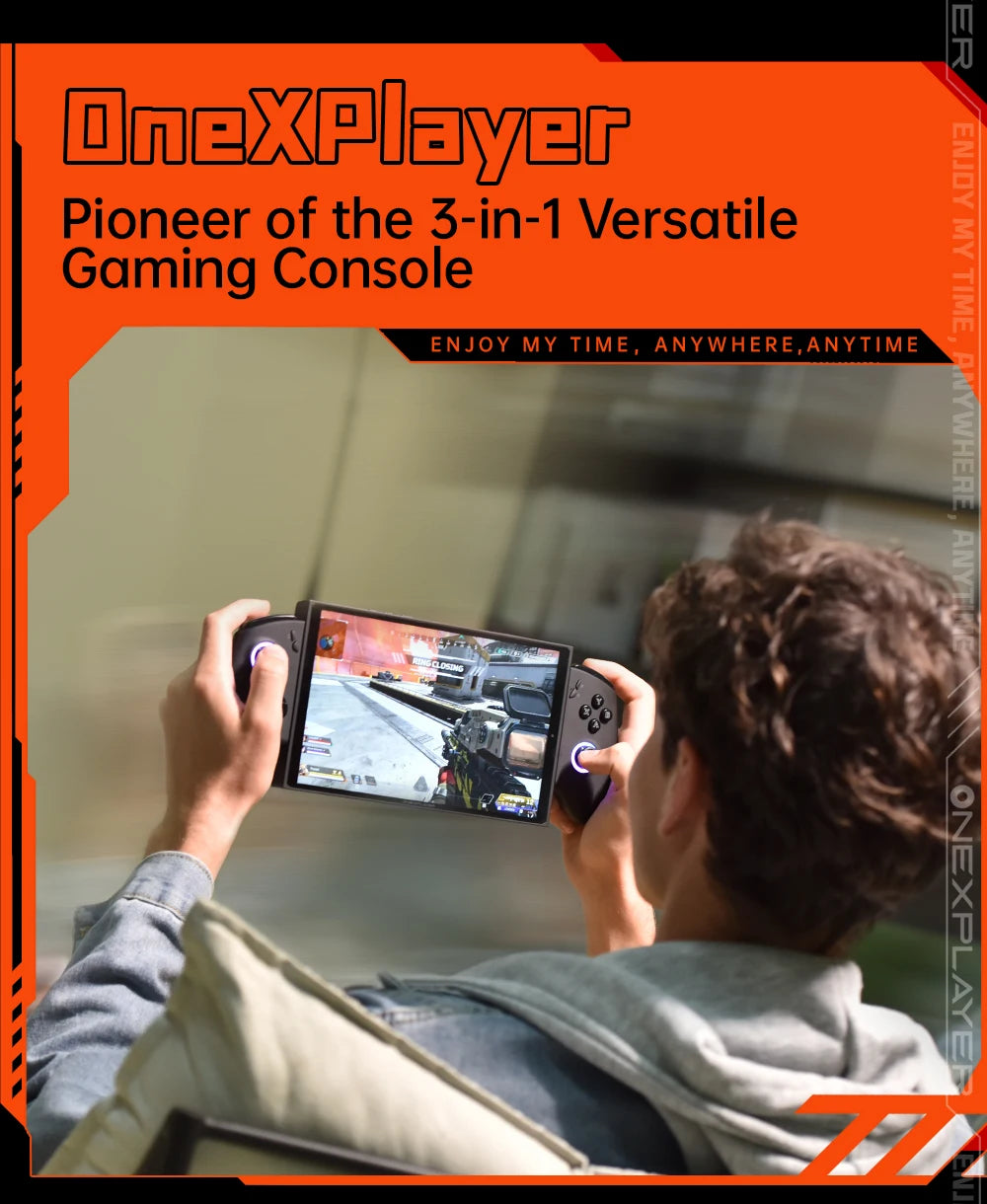 OneXplayer X1 mini AMD AI 9 HX 370 / 8840U 8.8'' 3-In-1 Handheld PC Game Console Laptop Tablet AI Computer Detachable Controller