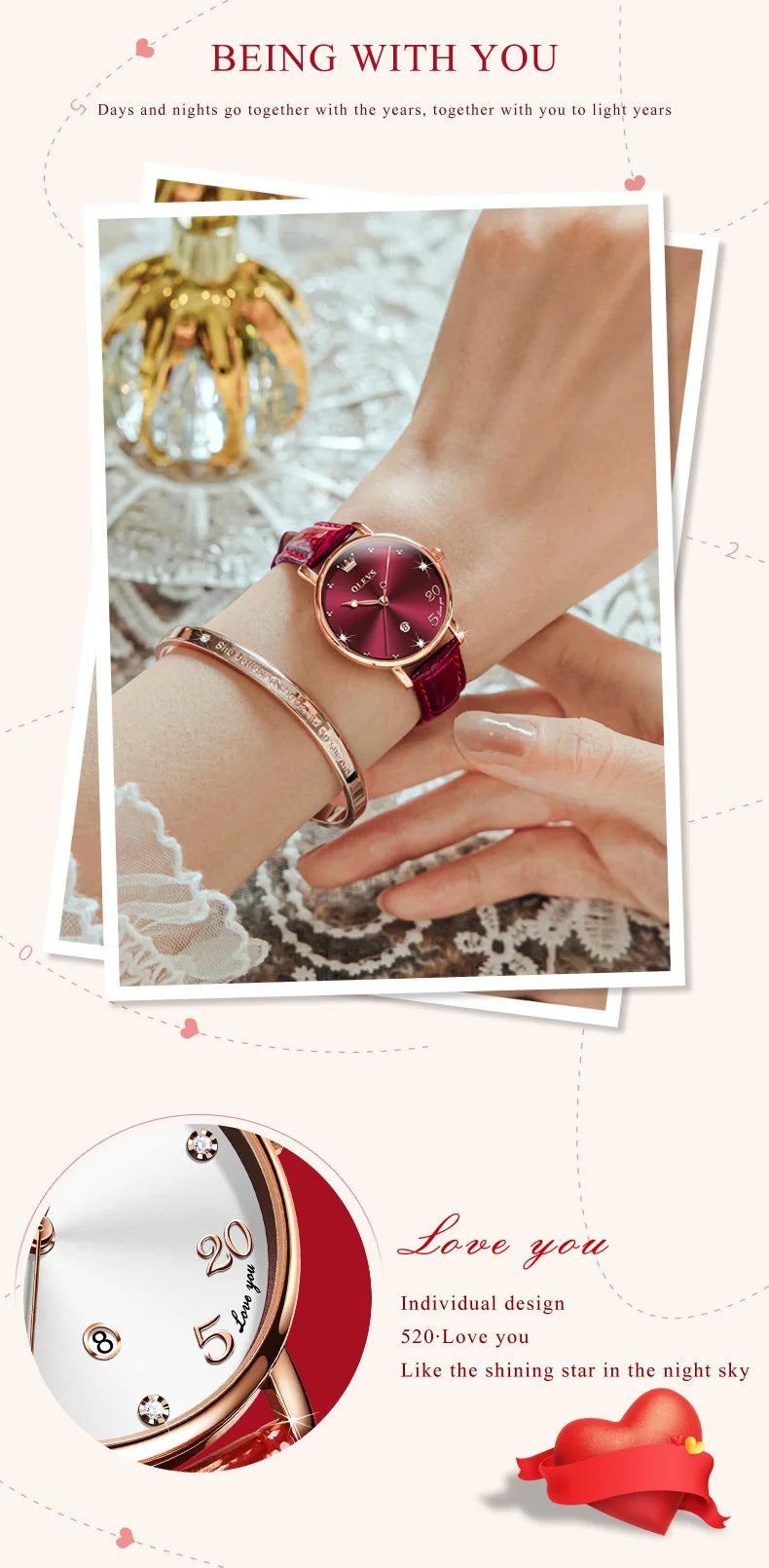 OLEVS 5505 Auto Date Quartz Watch For Women Luxury Elegant Waterproof Wristwatch Original Fashion Leather Woman Dress Watches