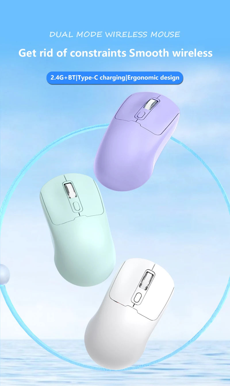 Xiaomi Wireless Mouse Rechargeable Silent Bluetooth Dual Mode DPI Adjustment Office Tablet Laptop Accessories For Android IOS