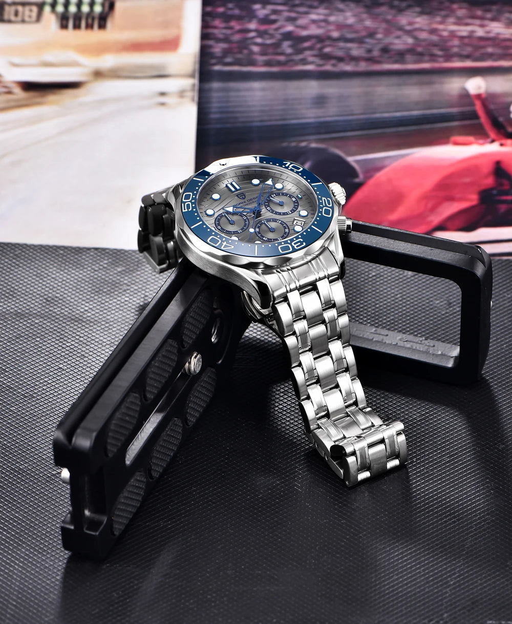 PAGANI DESIGN Men's Watches 2025 Top Brand Luxury Quartz Watch For Men Stainless Steel Chronograph Waterproof Sport VD53 Reloj