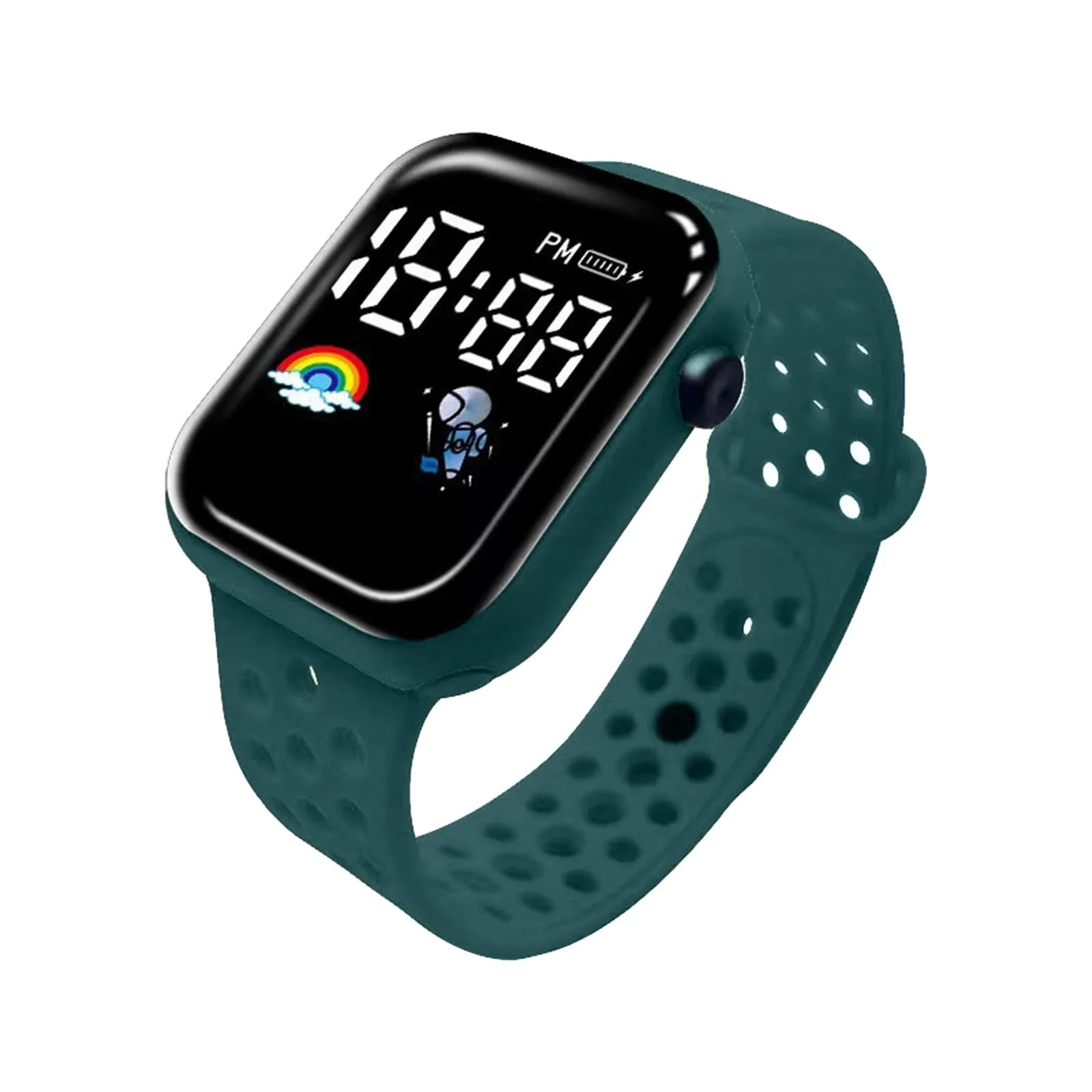 Children'S Led Digital Watch Digital Silicone Strap Cartoon Waterproof Luminous Sports Football Children'S Electronic Watch